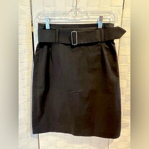 Theory Black Pencil Skirt with Belt